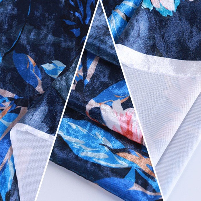 floral print velvet fabric manufacture
