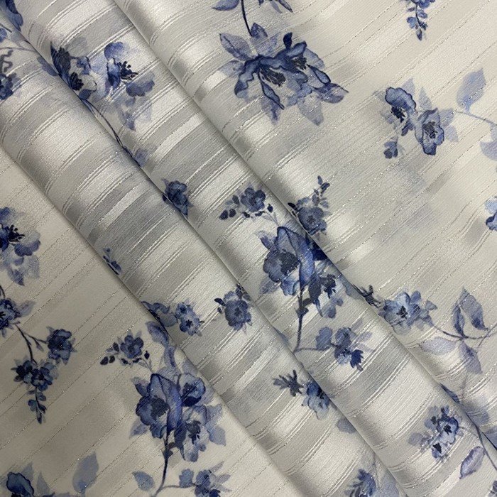 blue floral print fabic wholesale made in china