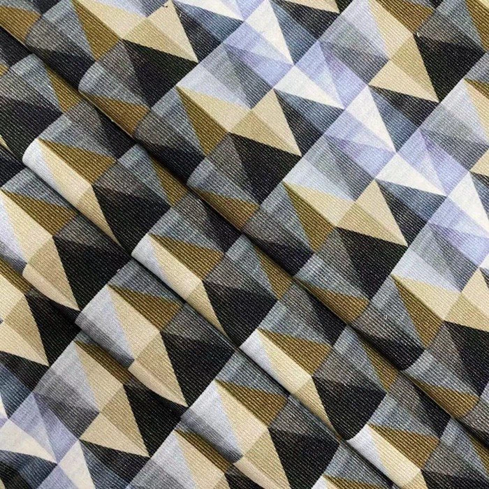 moden geometric print corduroy fabric for garment