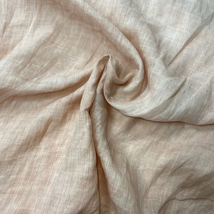 White Linen Cotton Blend Fabric
