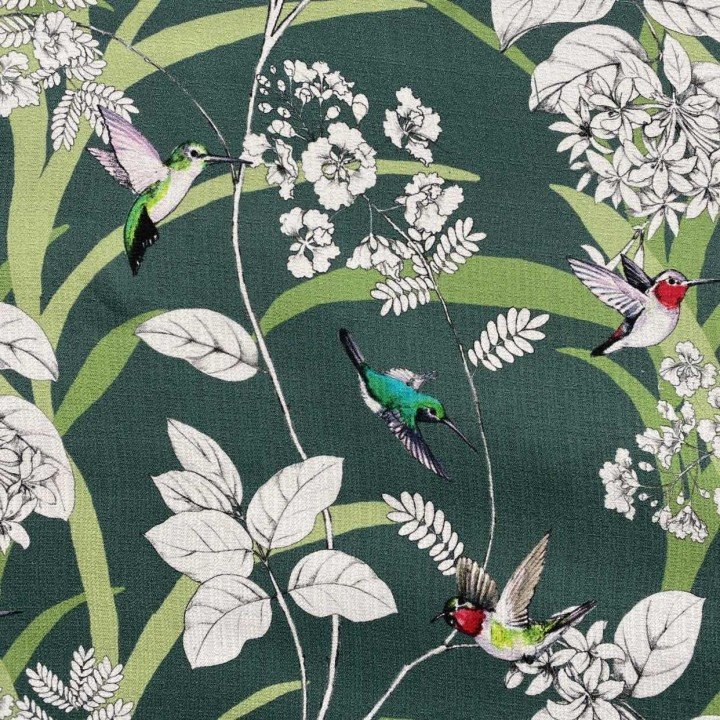 Bird And Floral Print Georgette