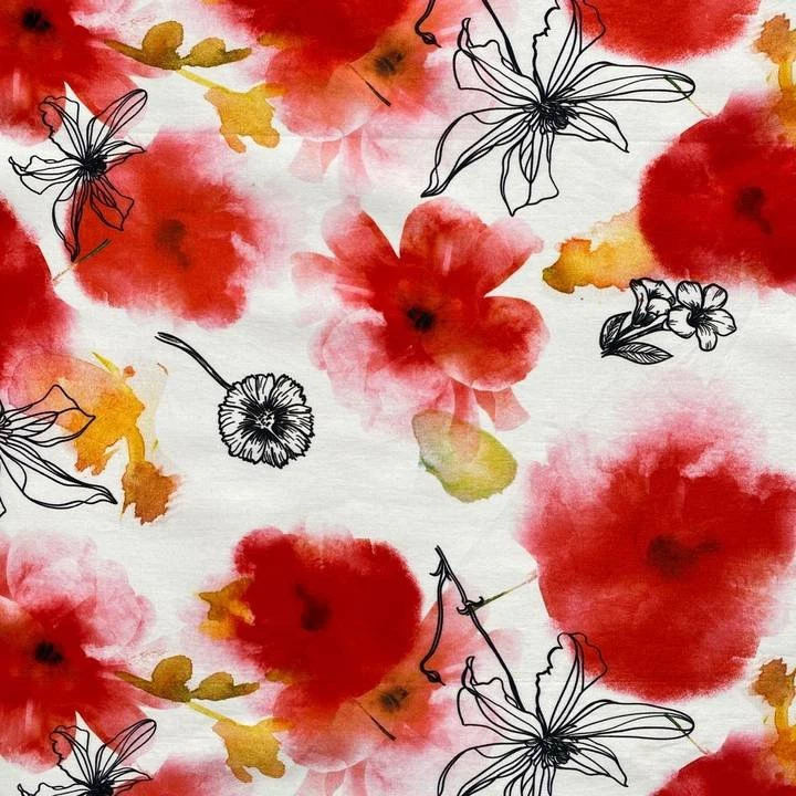 satin silk printed fabric