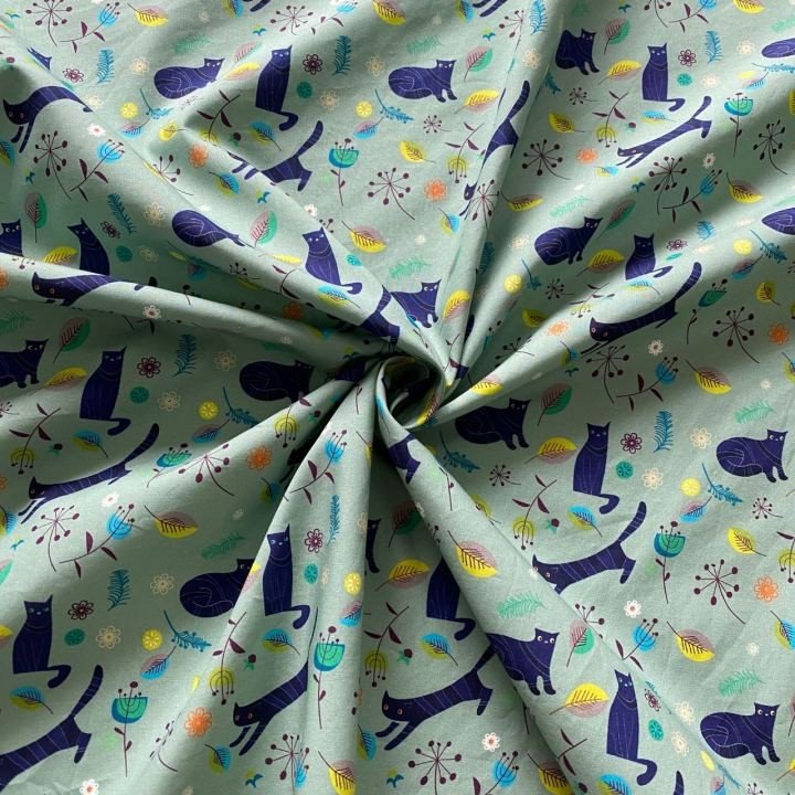 cat print cotton poplin wholesale