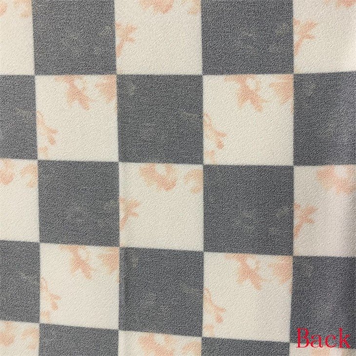Checkered Flower Yellow Fabric low price