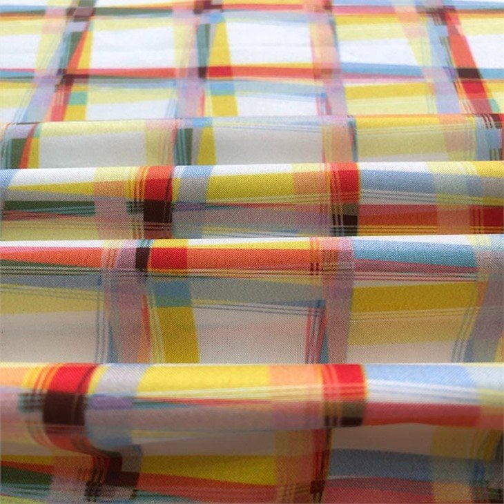 gingham plaid print fabric