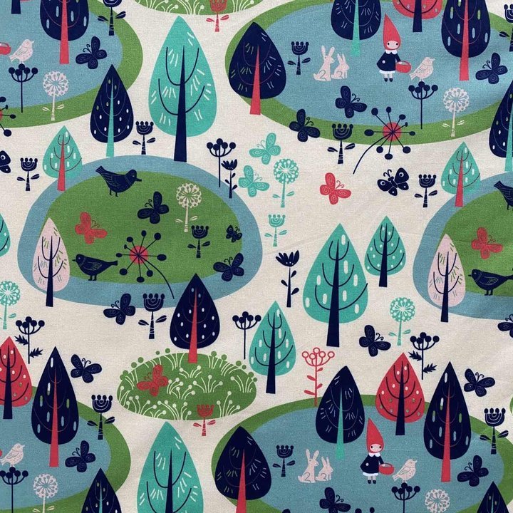 Farm Print Cotton Poplin Fabric