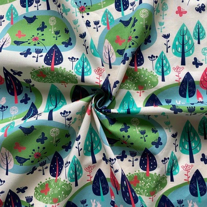 fairy tale world print cotton fabric