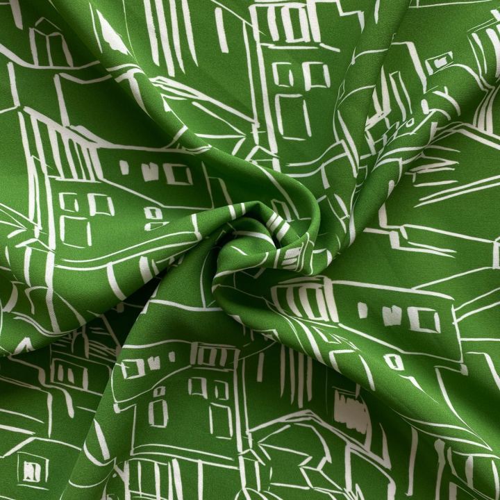 Green Elastic Crepe
