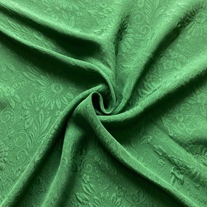 green jacquard cheap fabric