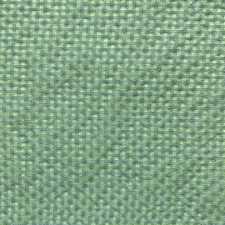 Interweave Crepe Green Check Silk Fabric
