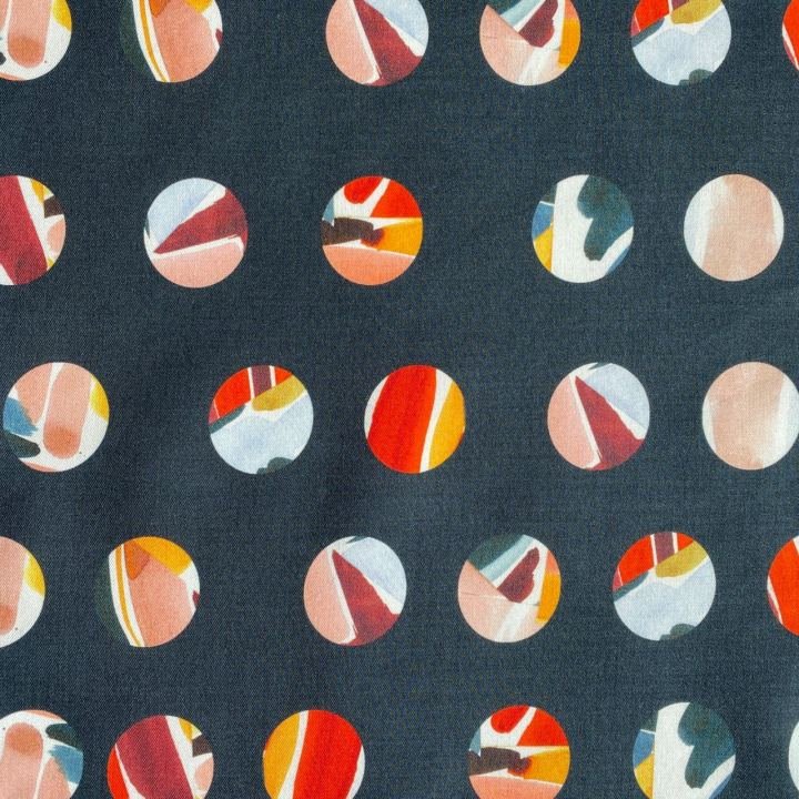 Large Colourful Polka Dots Fabric