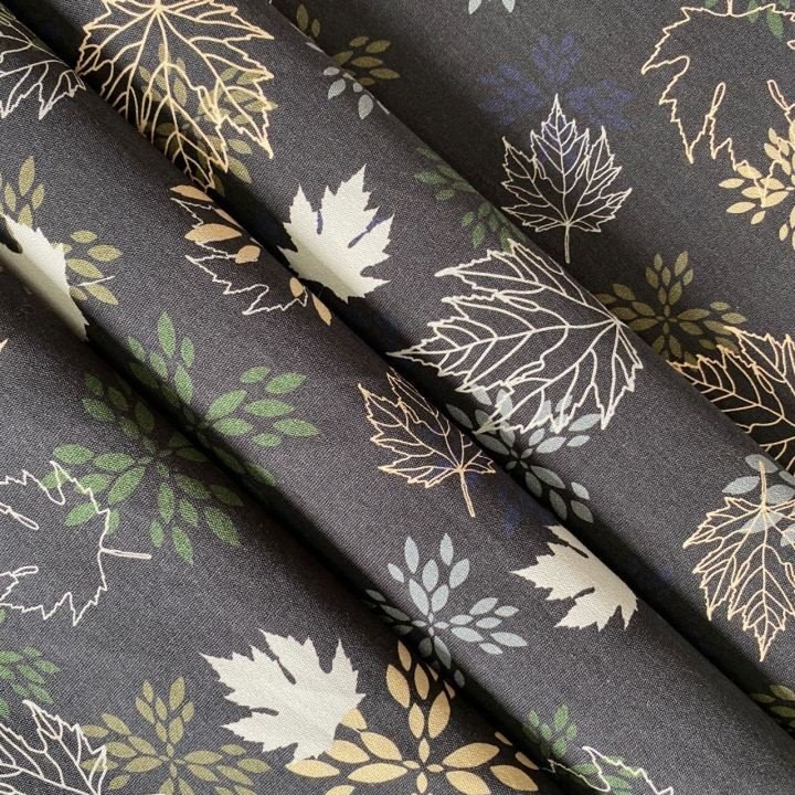 maple leaf print cotton canvas