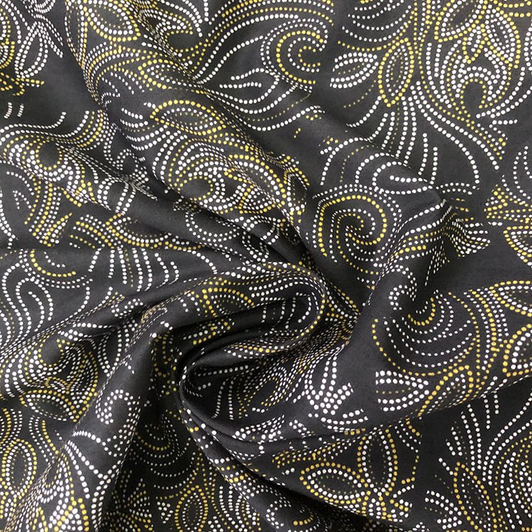Paneled Polka-dot Cotton Poplin Fabric