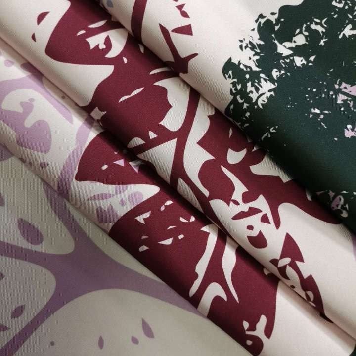 pink digital printing polyester fabric