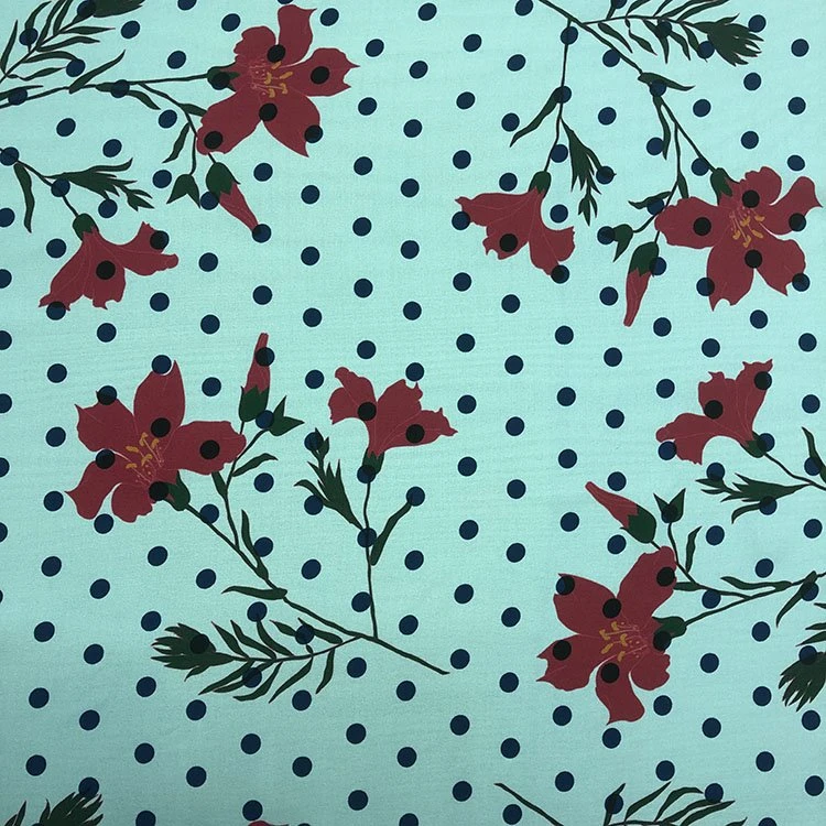 Polka Dot Safflower Georgette Fabrics