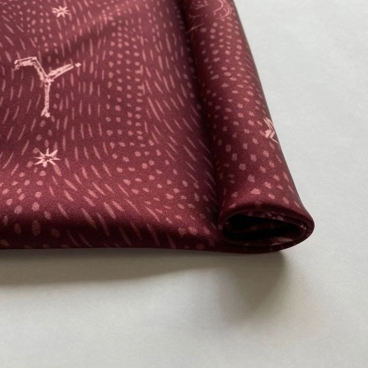 satin silk printed fabric