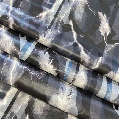 Black Digital Printing Nylon Fabric