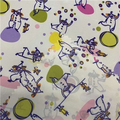 Clown Print Nylon Taffeta