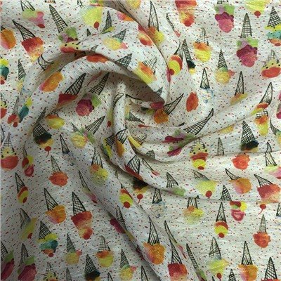 Ice Cream Crepe Fabric