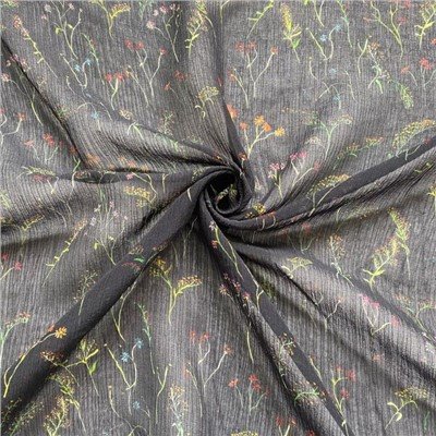 Marine Element Ocean Blue Polyester Chiffon