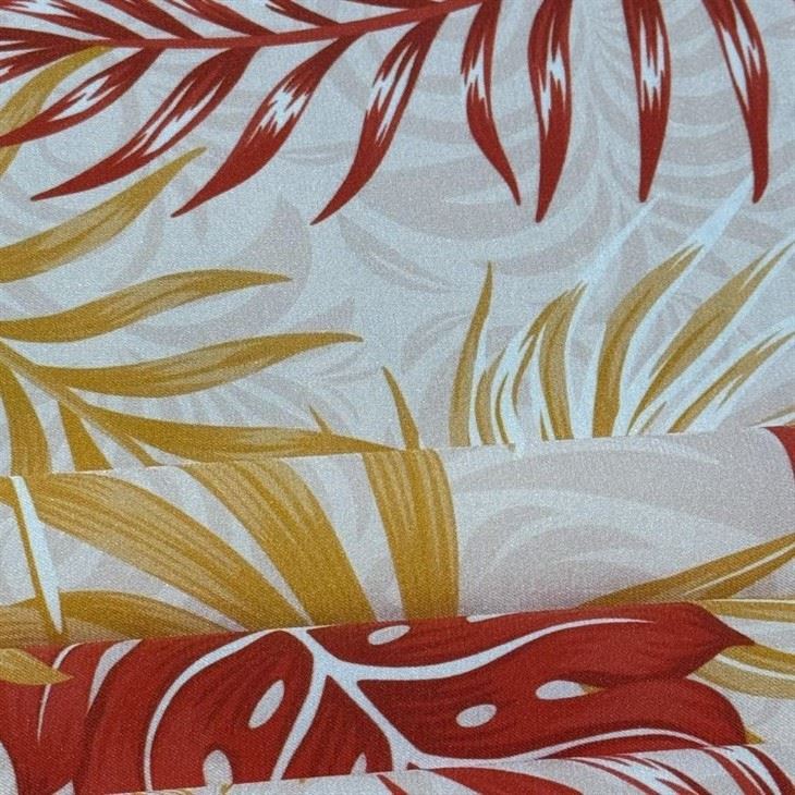 Comfortable Leaf Stretch Twill Silk Soft Fabric