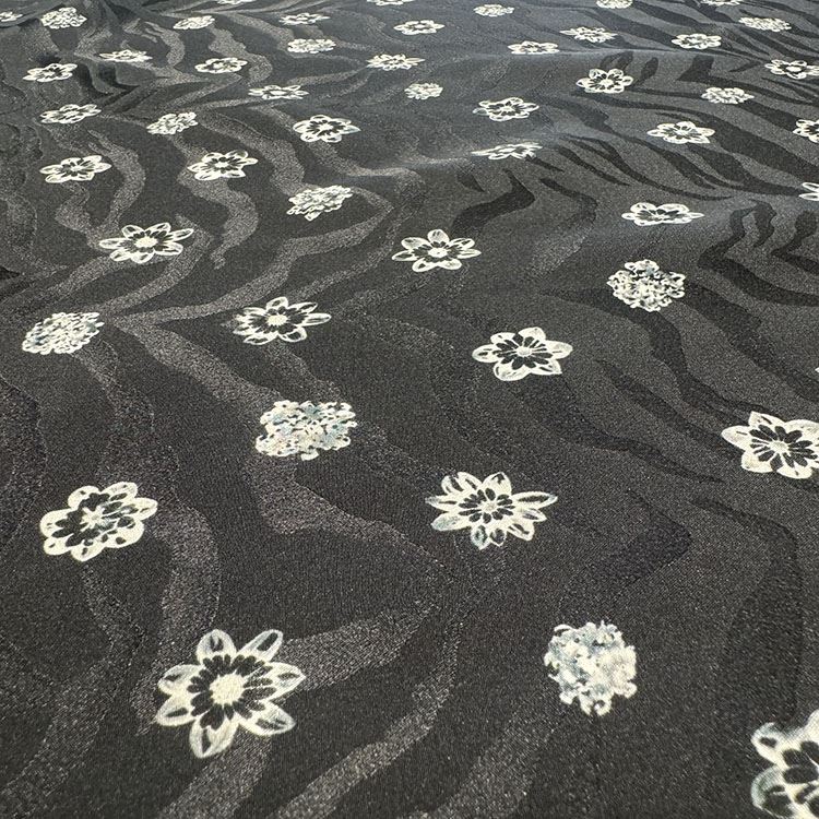 Flower Pattern Mulberry Silk Soft Fabric