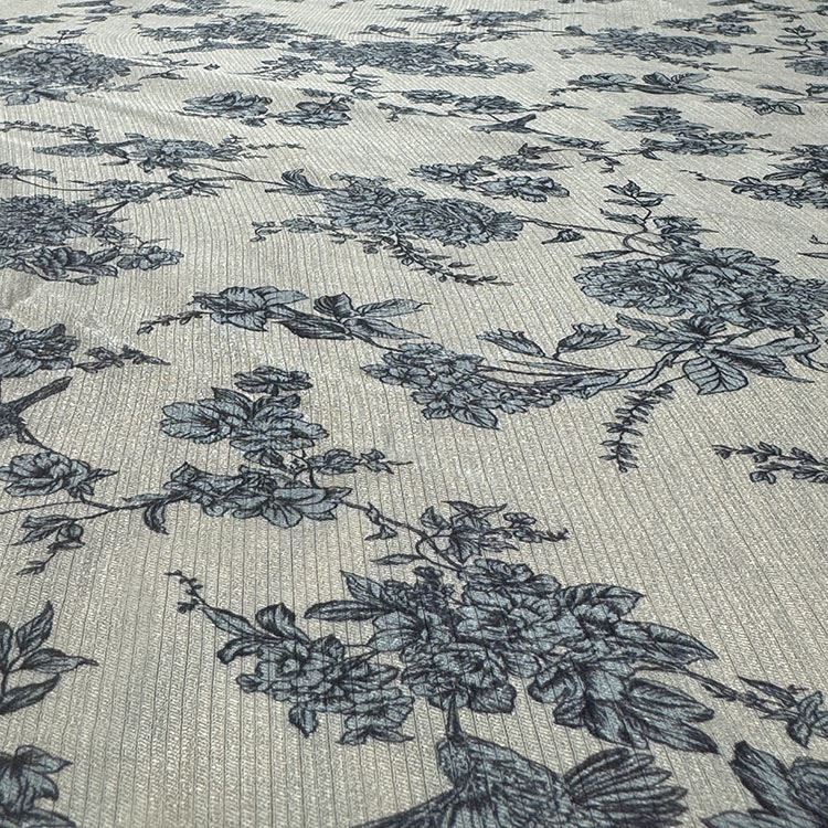 Flower Silk Crepe Soft Fabric