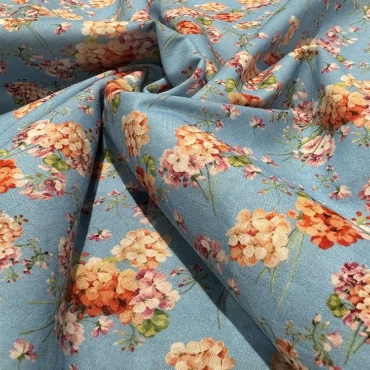 Flower Soft Cotton Poplin Fabric