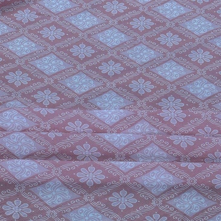 Grid Comfortable Twill Georgette Silk Fabric