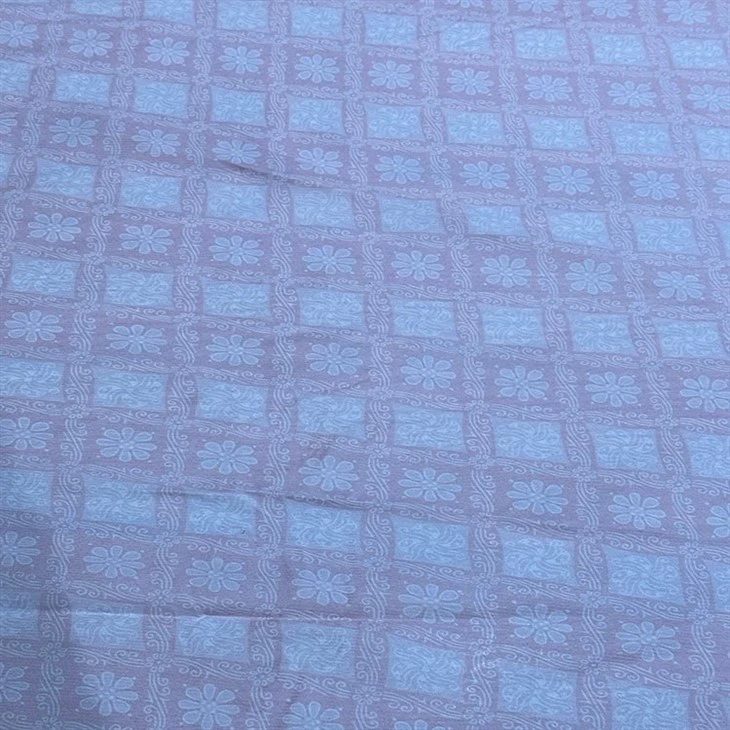 Grid Comfortable Twill Georgette Silk Fabric