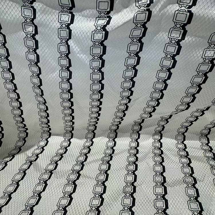 Grid Silk Fabric