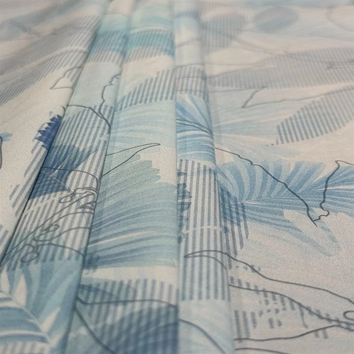 Line Leaf Poplin Cotton Fabric
