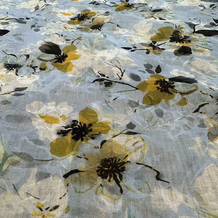 Salt Shrinking Flower Cotton Fabric