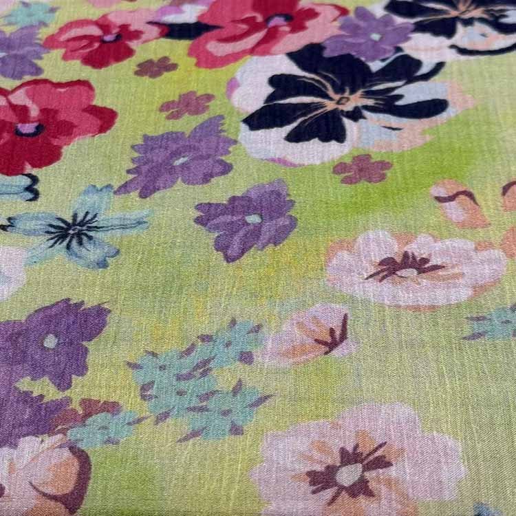 Silk And Viscose Blended Fabricd