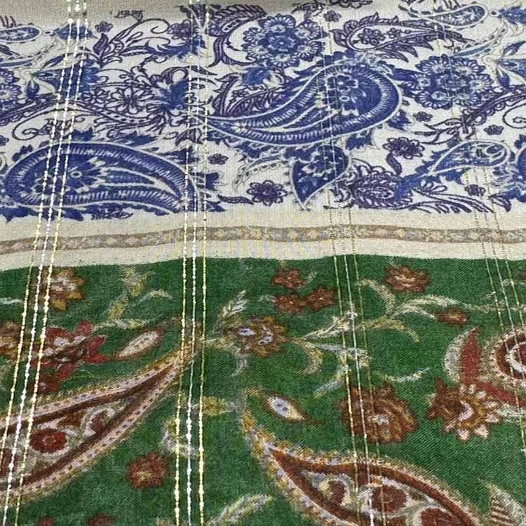 SIlk And Viscose With Polyester Fabric
