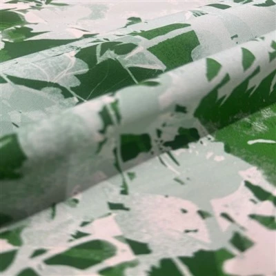 Green Leaf Silk Soft Stretch Fabric