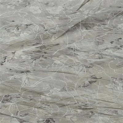 Soft White Line Pattern Habotai Silk Fabric