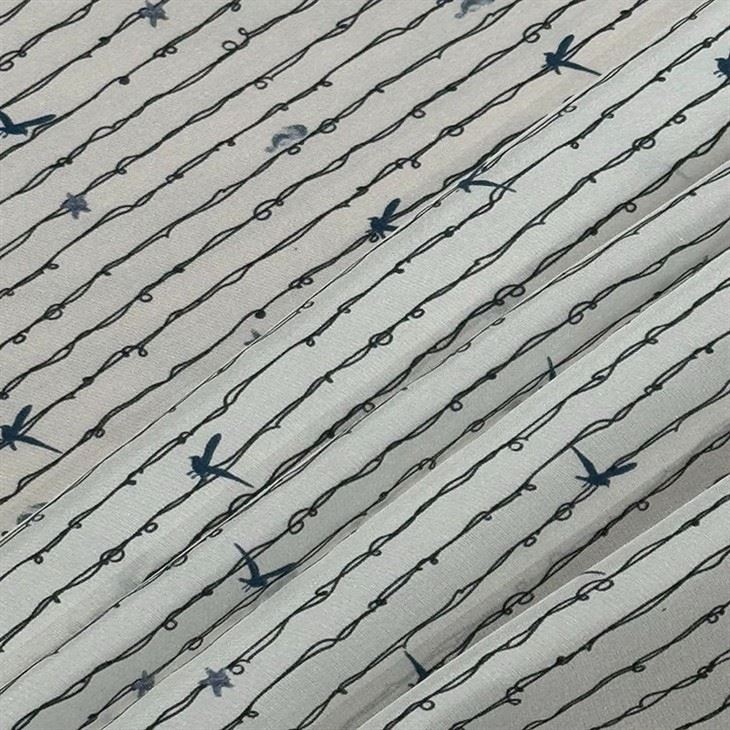 Soft String Pattern Habotai Silk Fabric