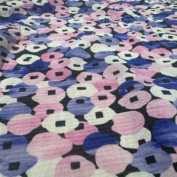 Square Dot Crepe De Chine Soft Fabric